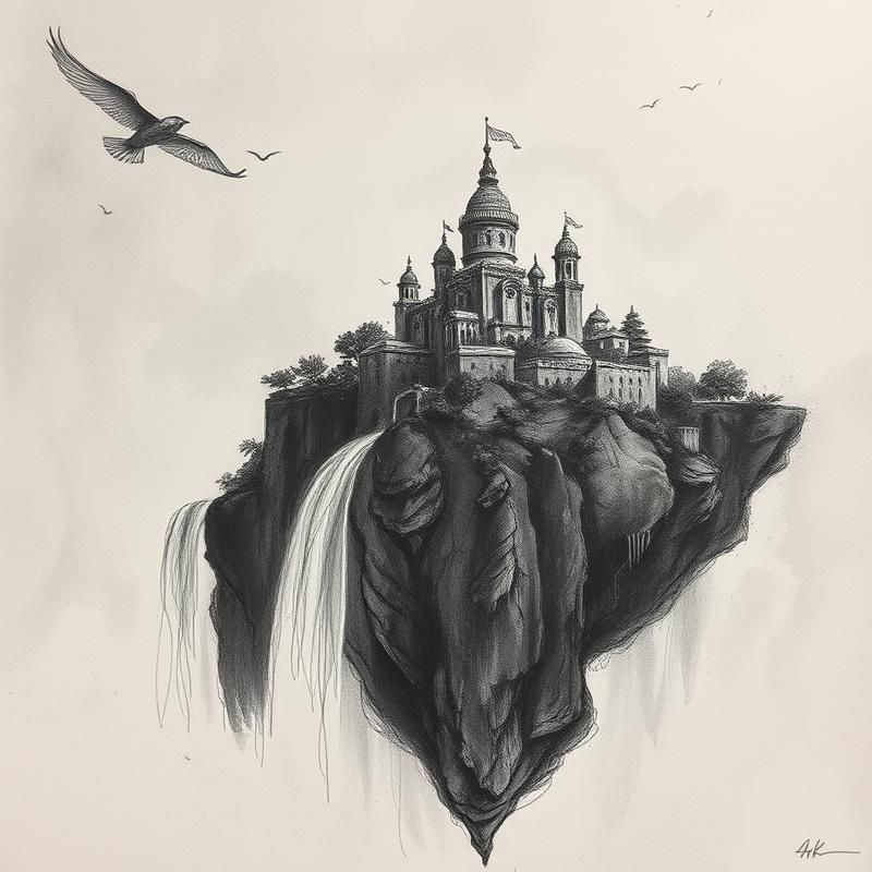 charcoal drawing style AI art