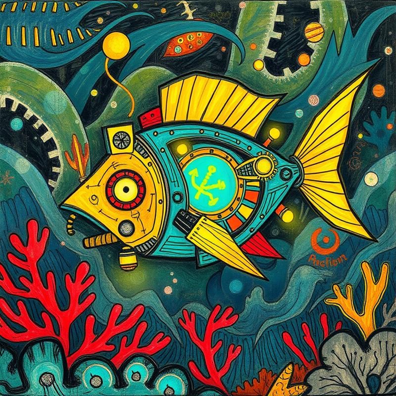 art brut style AI art