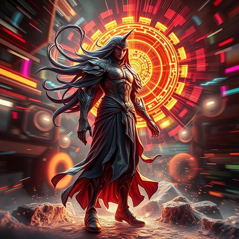 kinetic art style AI art