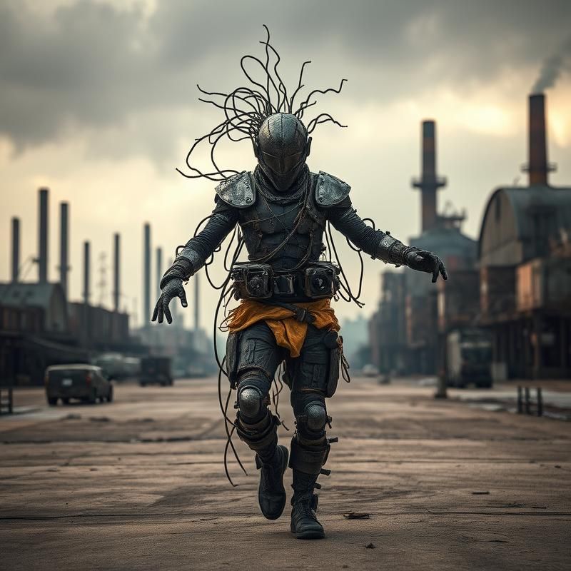 industrial style AI art