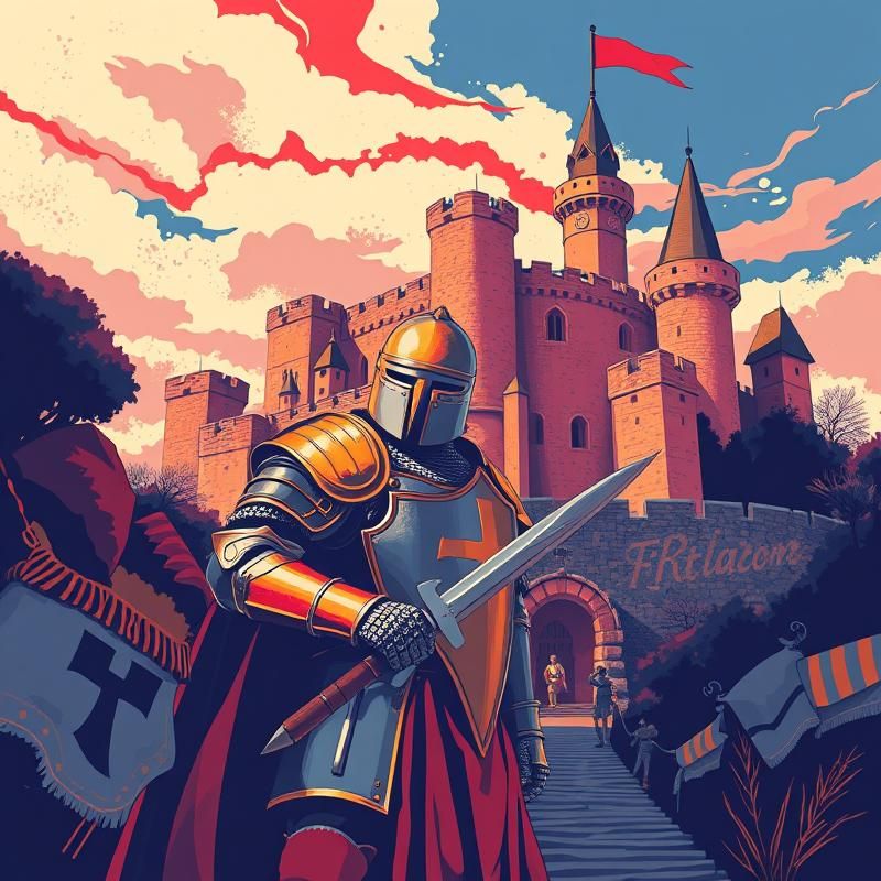 lithograph style AI art