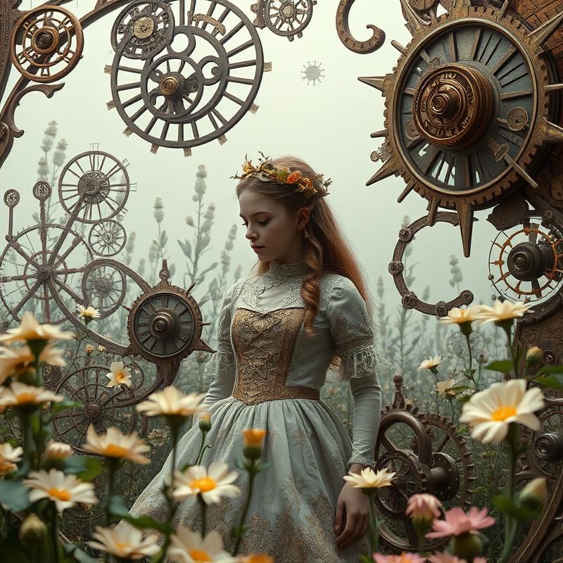 steampunk style AI art