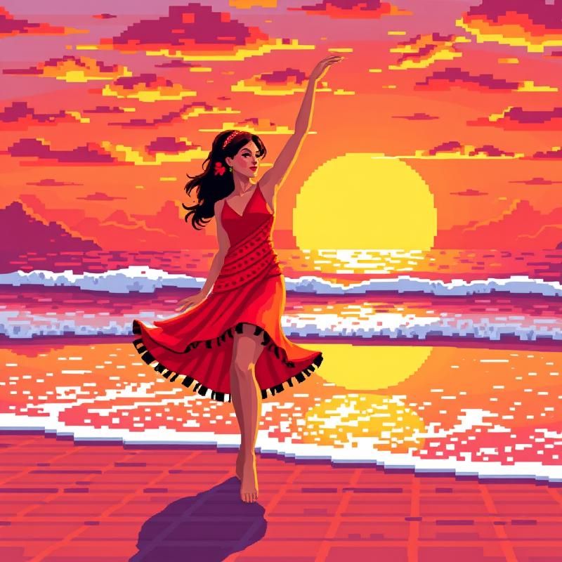 pixel art style AI art