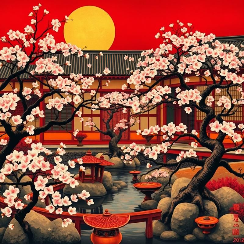 ukiyo-e style AI art