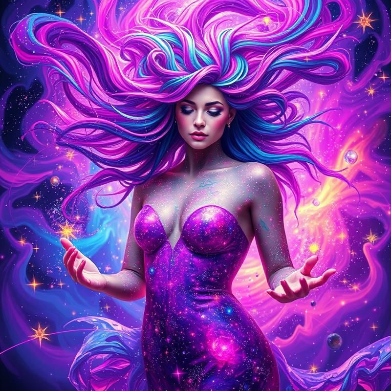 psychedelic style AI art