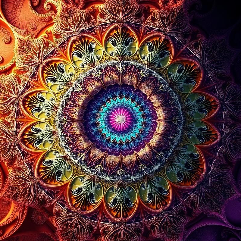 fractal art style AI art