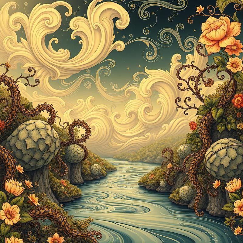 art nouveau style AI art