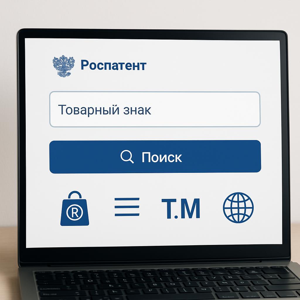 Интерфейс поиска товарных знаков на сайте Роспатента