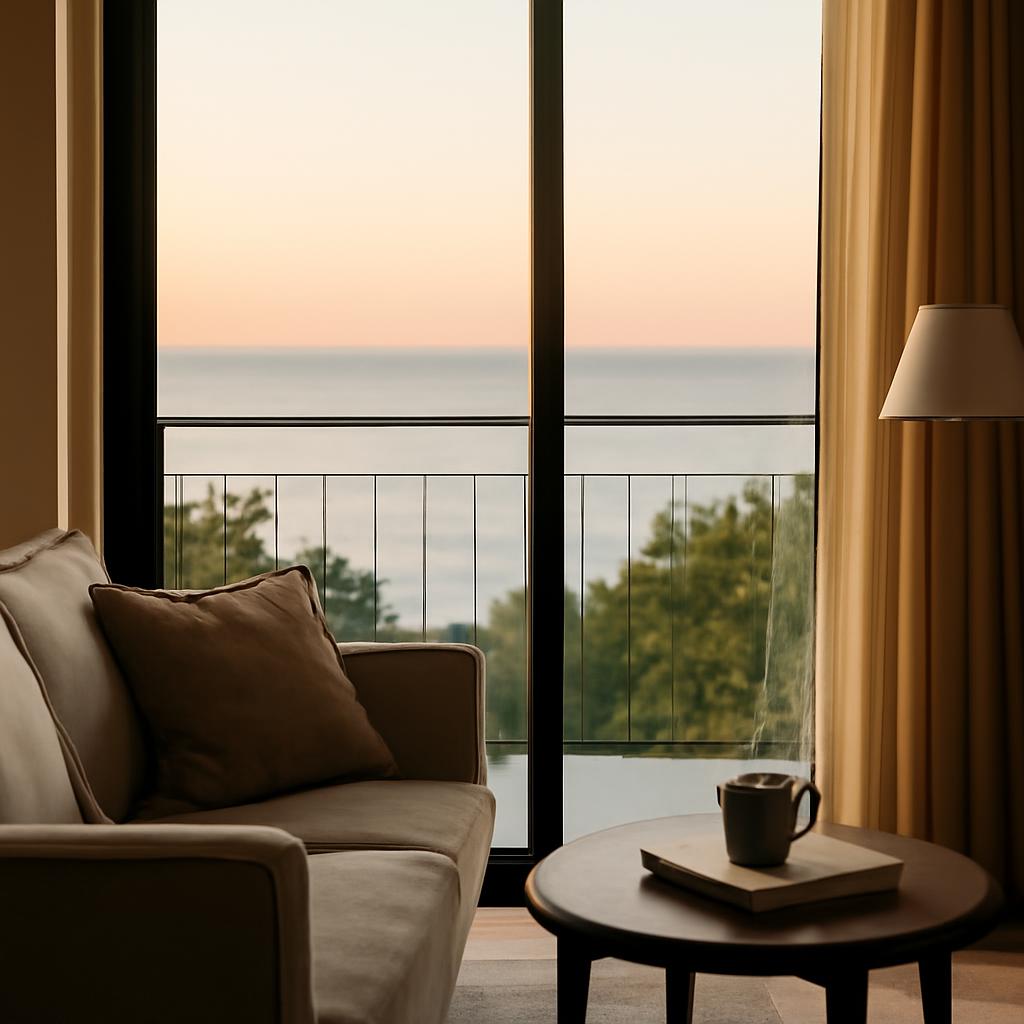 Уютная квартира с видом на Черное море в Сочи