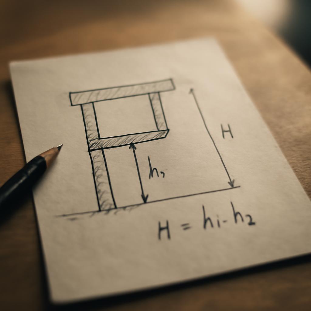 Схема расчета высоты антресольного этажа