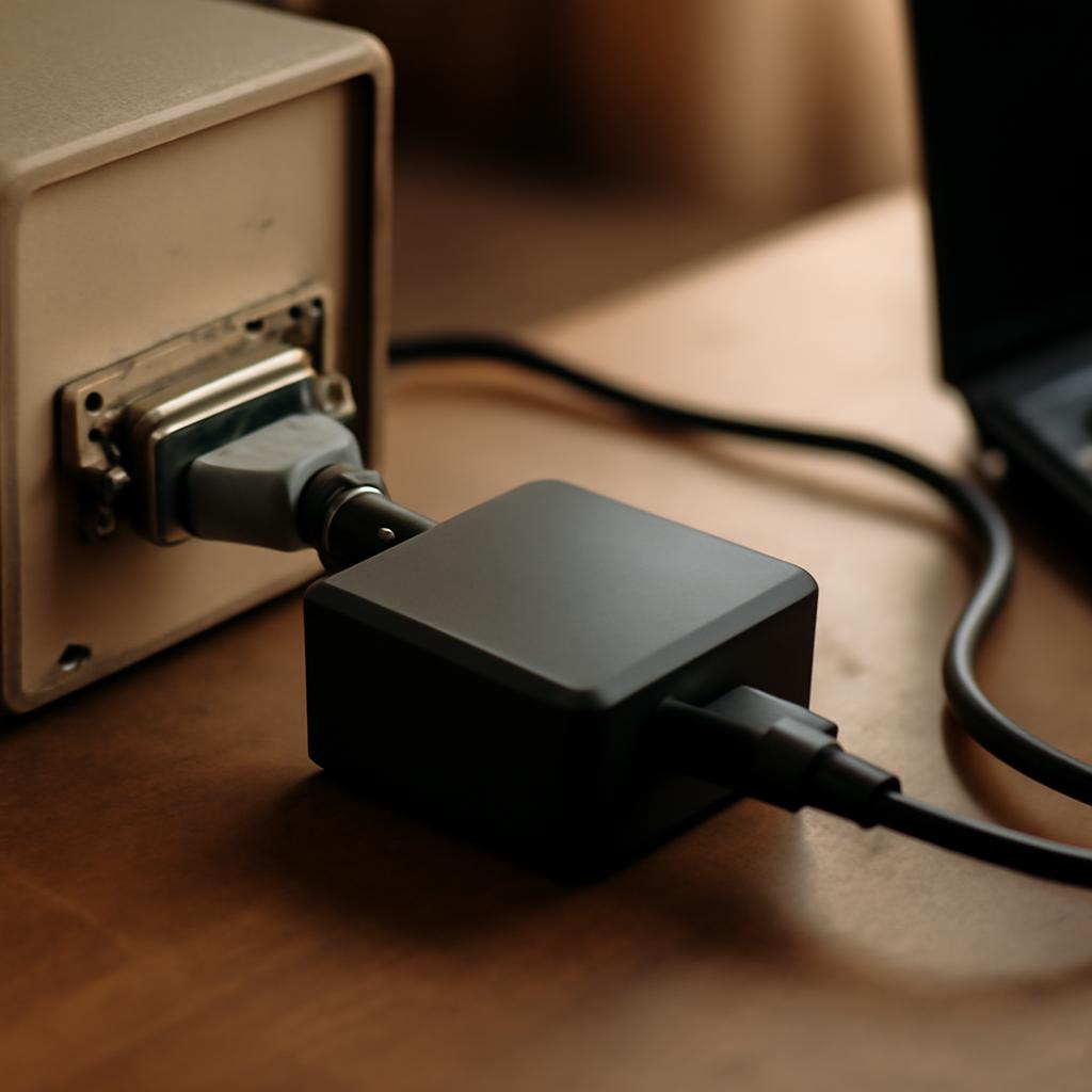 Схема соединения старого и нового оборудования через интерфейсный адаптер