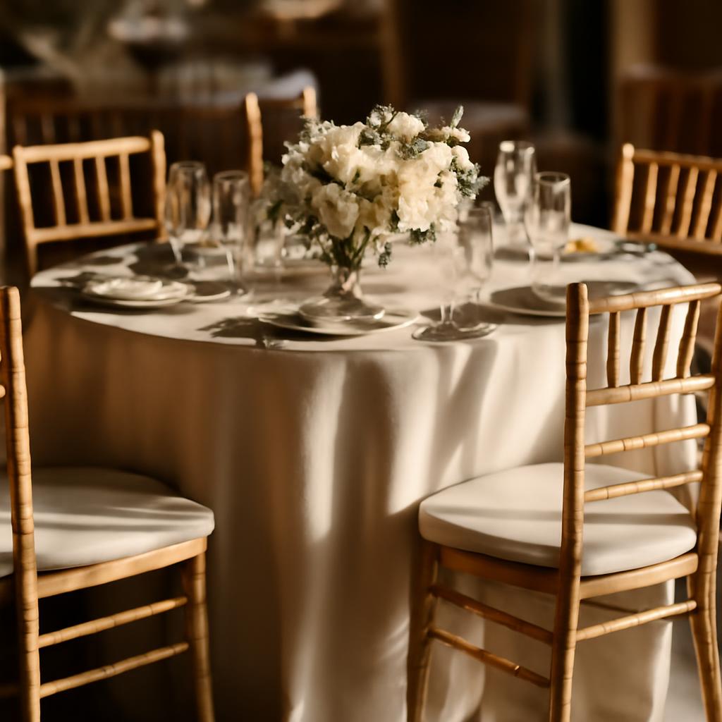 Пример арендованной мебели для свадебного банкета