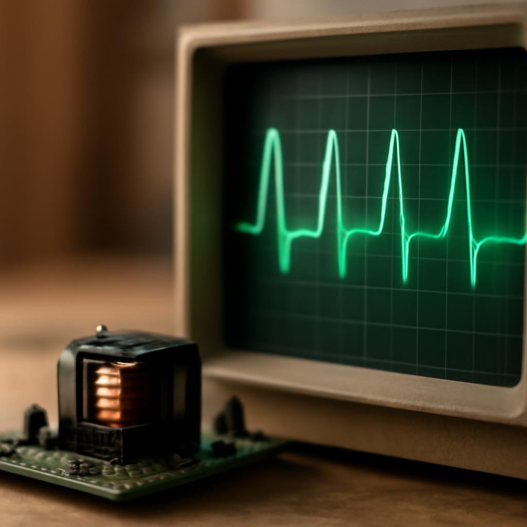 Осциллограмма сигнала на первичной обмотке импульсного трансформатора