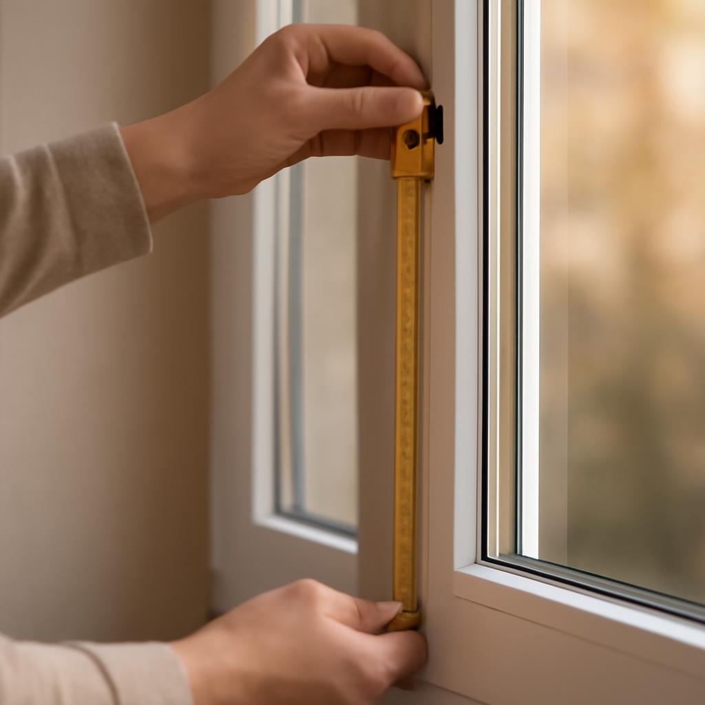 Процесс замера ширины и высоты пластикового окна для москитной сетки