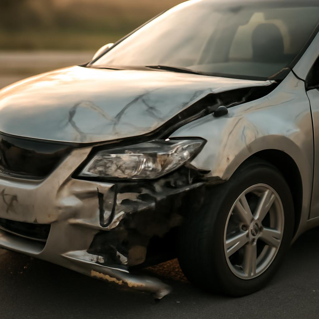 Визуальный осмотр автомобиля после ДТП