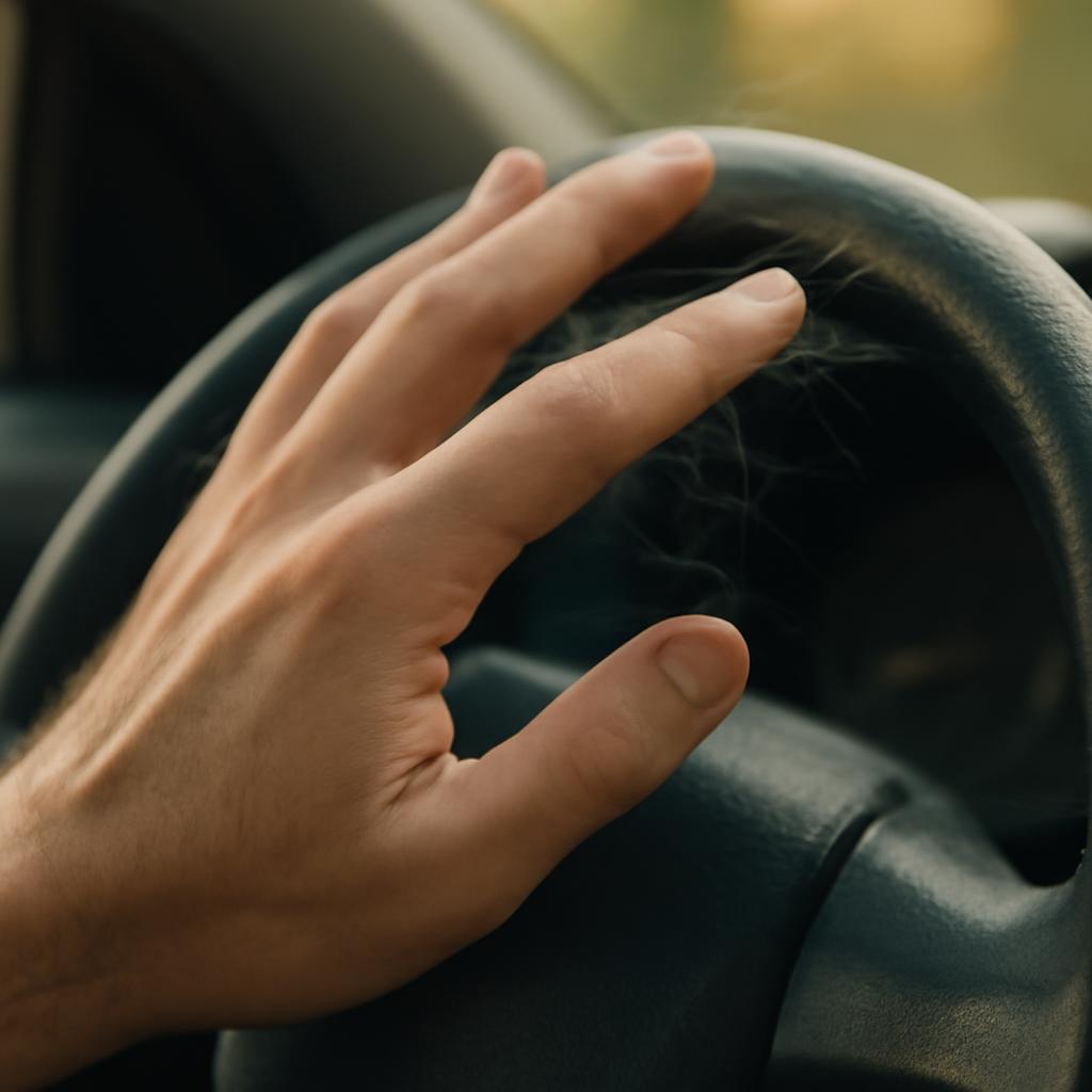 Иллюстрация накопления статического заряда в автомобиле при езде