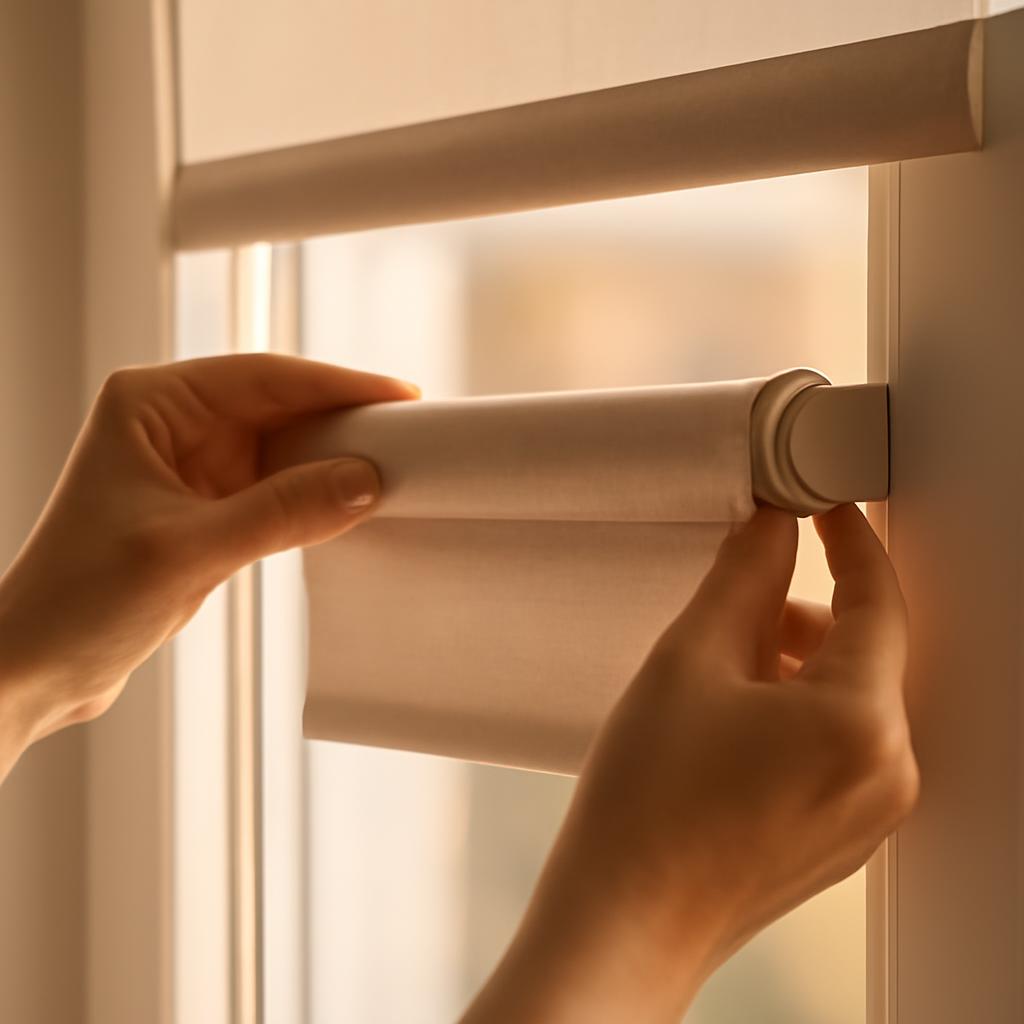 Процесс установки рулонных жалюзи на пластиковое окно