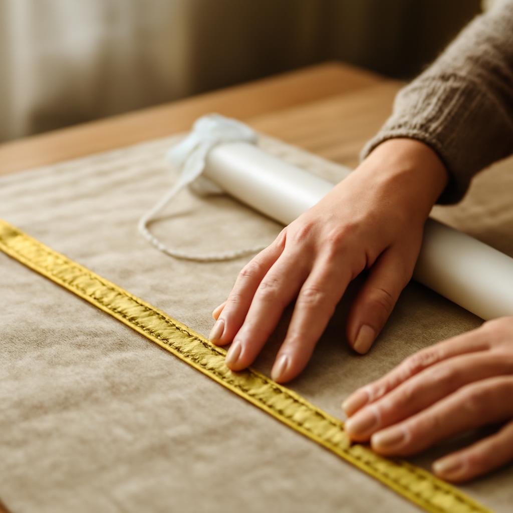 Схема расчета ширины ткани для римских штор с механизмом