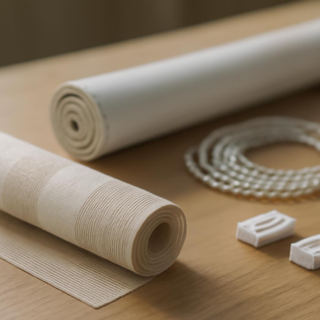 Подготовка материалов для сборки рулонной шторы день-ночь