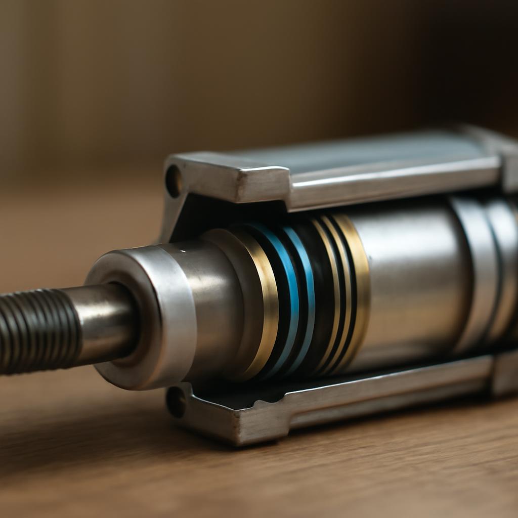 Схема устройства пневматического цилиндра