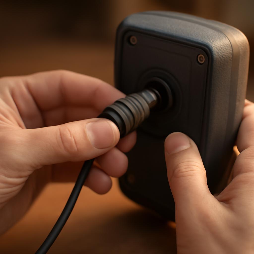 Процесс интеграции съёмного разъёма в эхолот