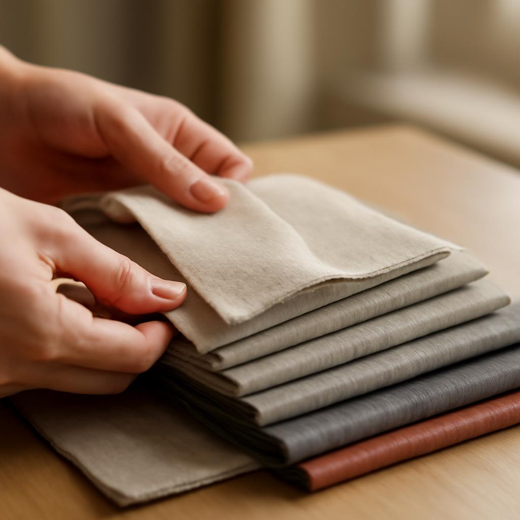 Выбор тканей для римских штор