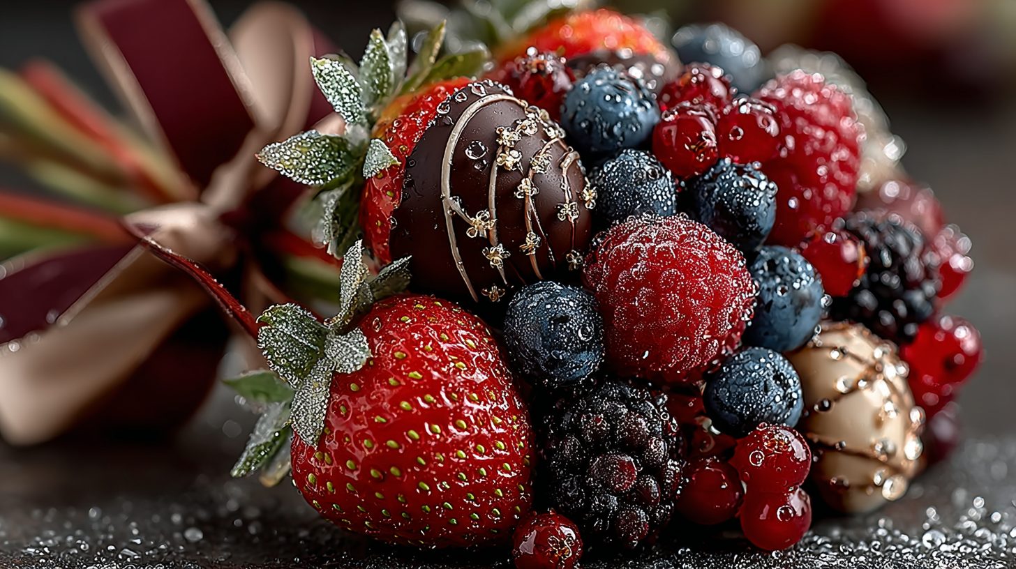 Романтический съедобный букет из ягод для женщин в Томске