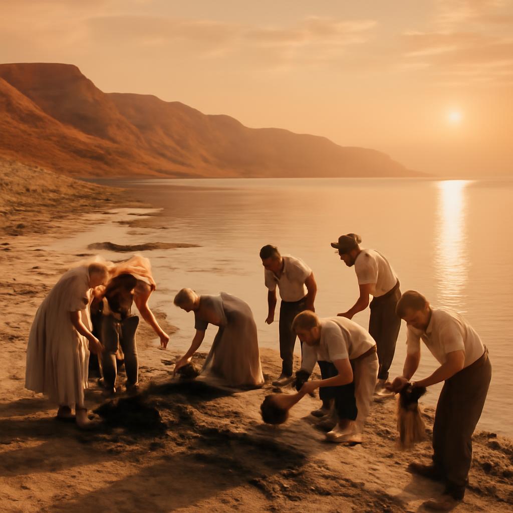 Исторические фото брендов Christina и Holy Land на фоне Мертвого моря