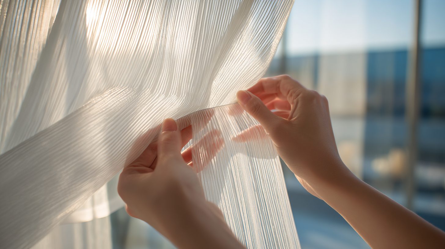 Процесс разворачивания москитной сетки плиссе на окне