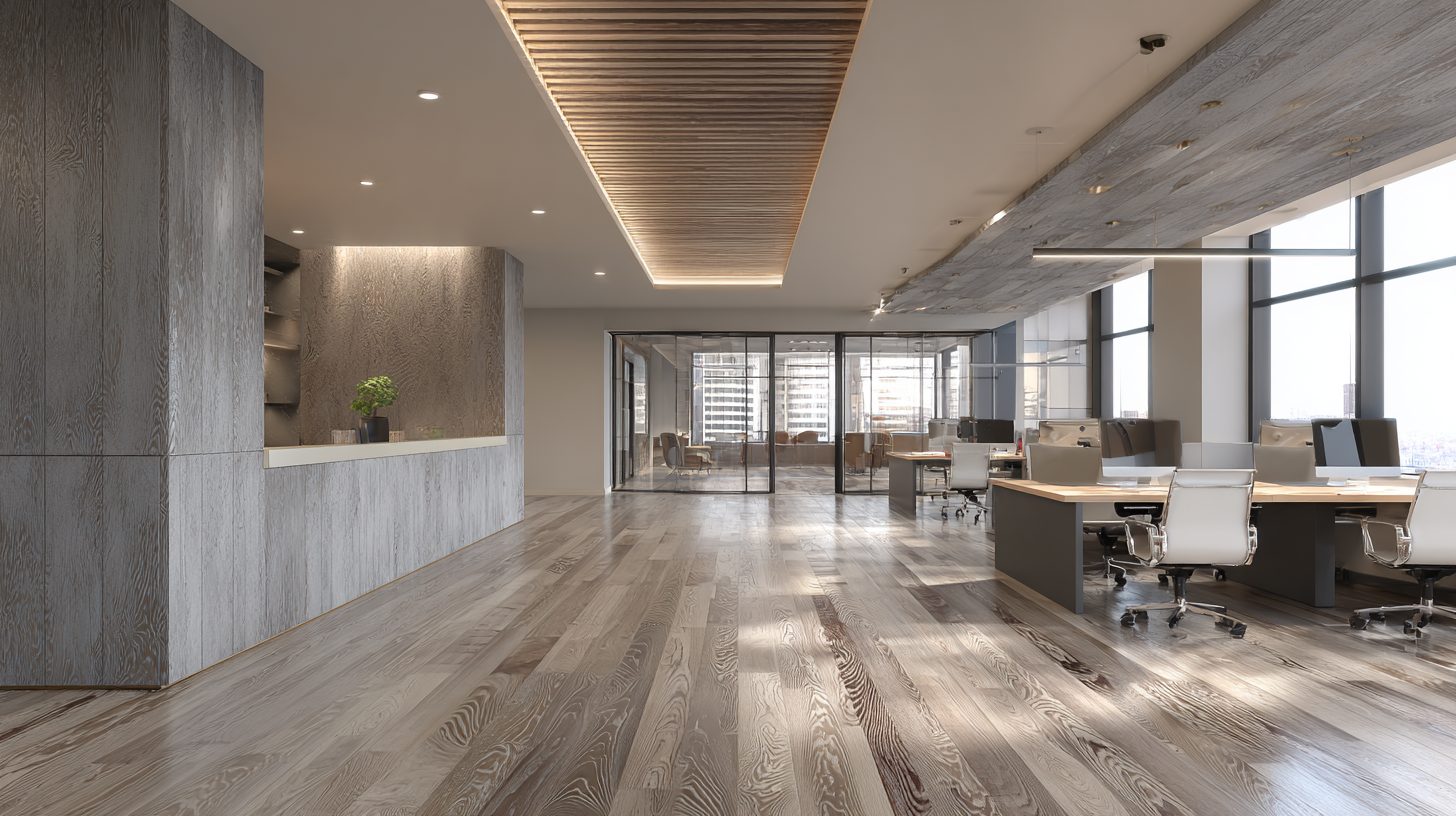 Отделка офиса материалами: полы и стены