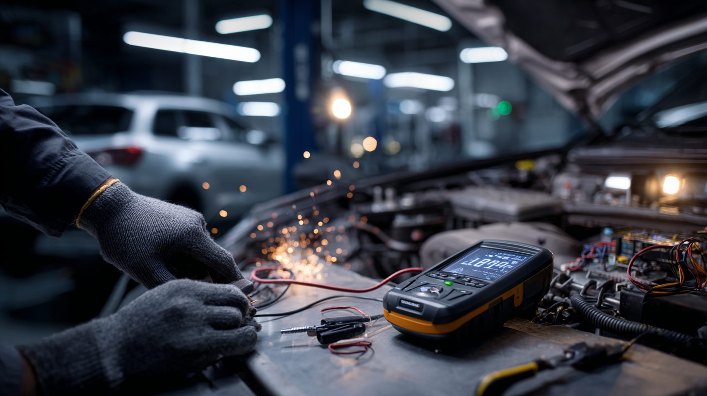 Процесс диагностики бортовой электроники автомобиля с помощью мультиметра