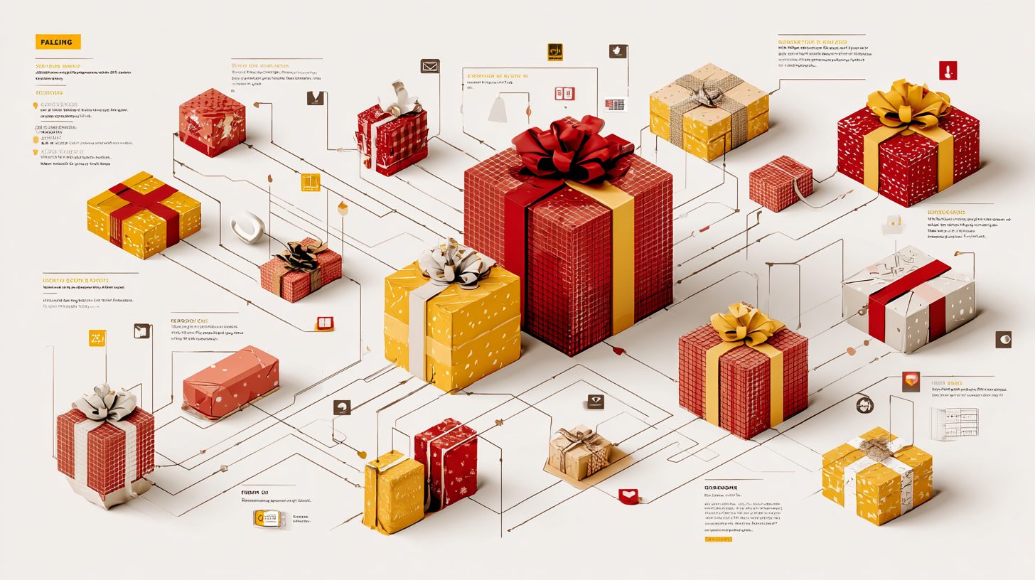 Схема принципов упаковки подарков для доставки