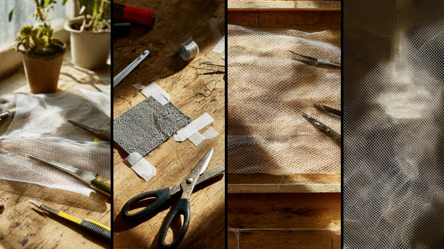 Сравнение методов ремонта москитной сетки: лента, заплата и перетяжка