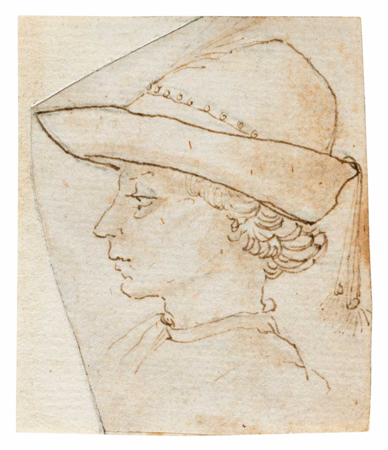 4 Maso Finiguerra (Florence 1426-1464) A boy wearing a hat, in profile to the left.jpg