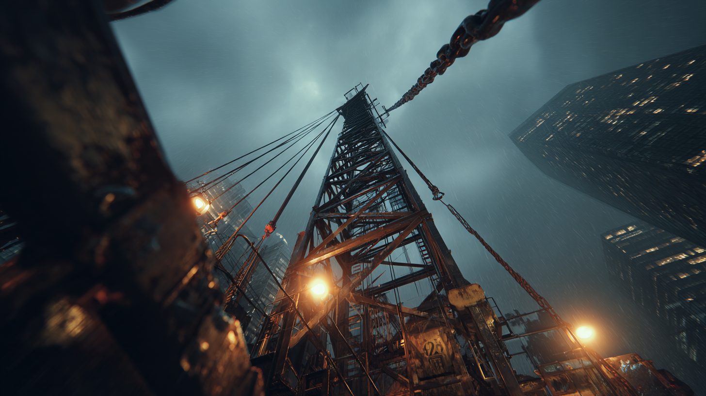 Вертикальная анкерная линия на строительной вышке