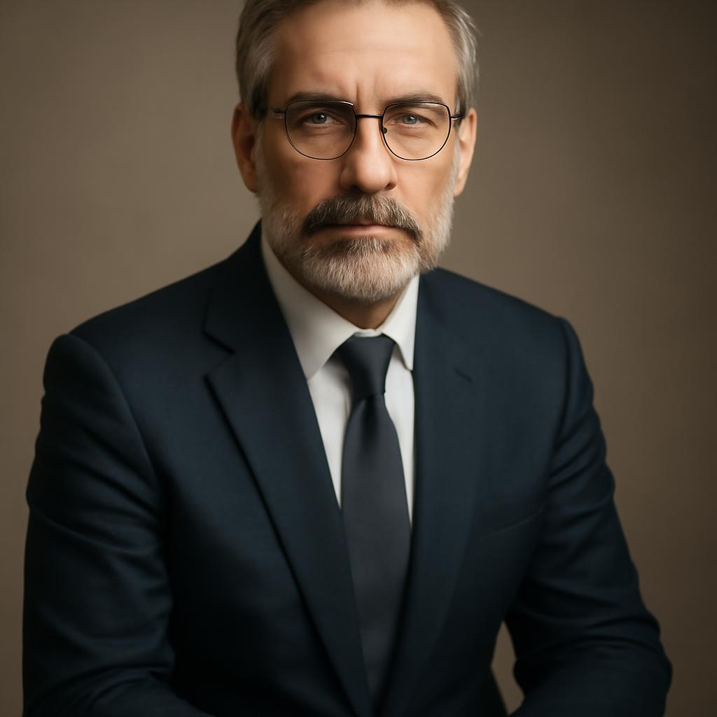 Дмитрий Волков — портрет психолога в студийной съёмке с мягким освещением