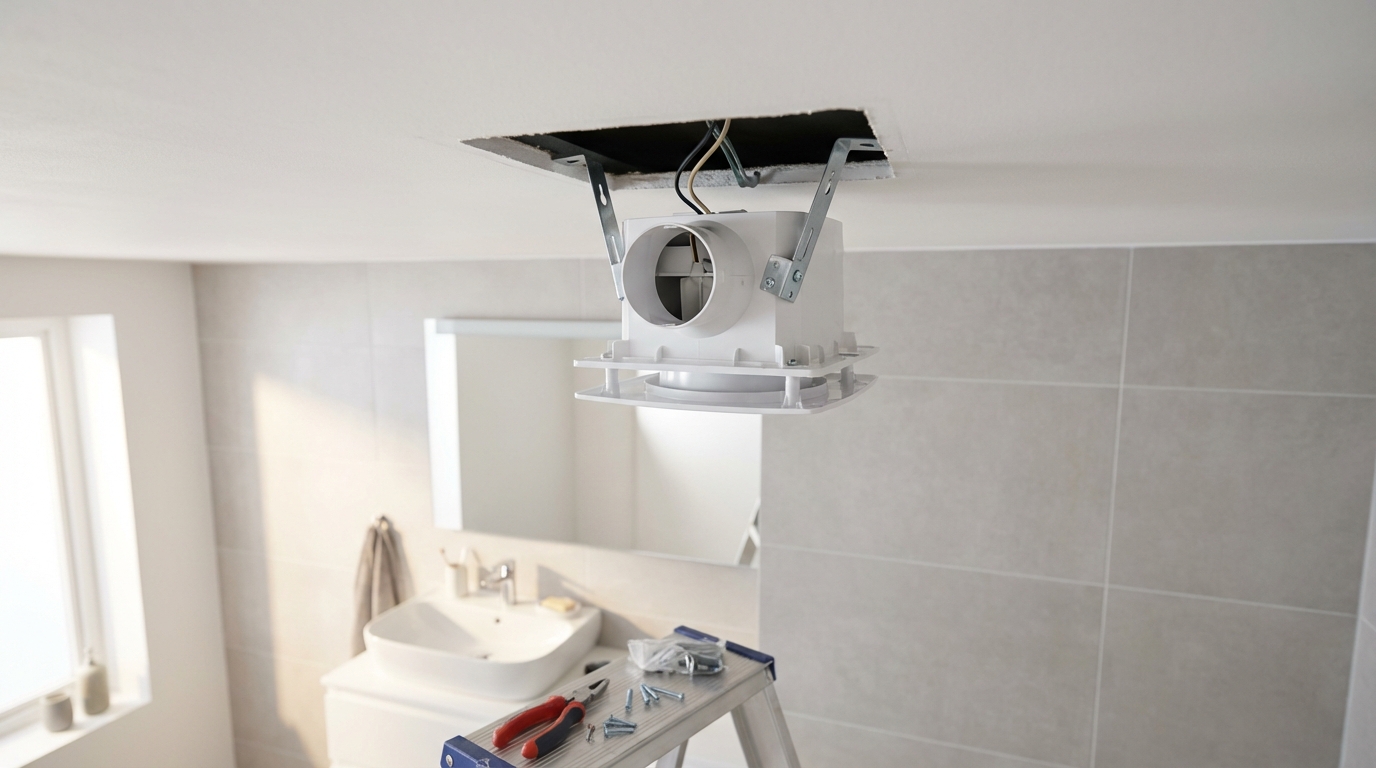 Схема установки вентилятора в ванной комнате