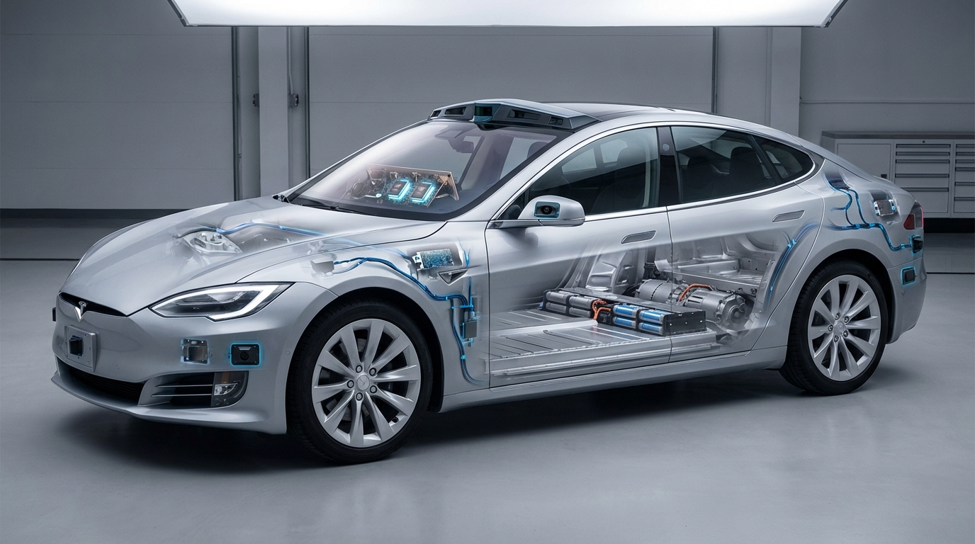 Схема работы автономных систем в электромобилях