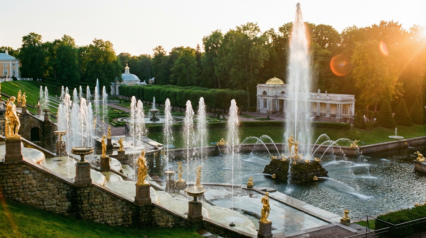 Уникальные панорамы Санкт-Петербурга с борта 'Метеора' до Петергофа