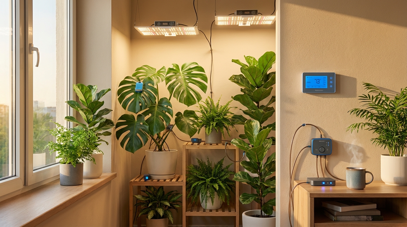 Компоненты автоматизации для зимнего сада в квартире