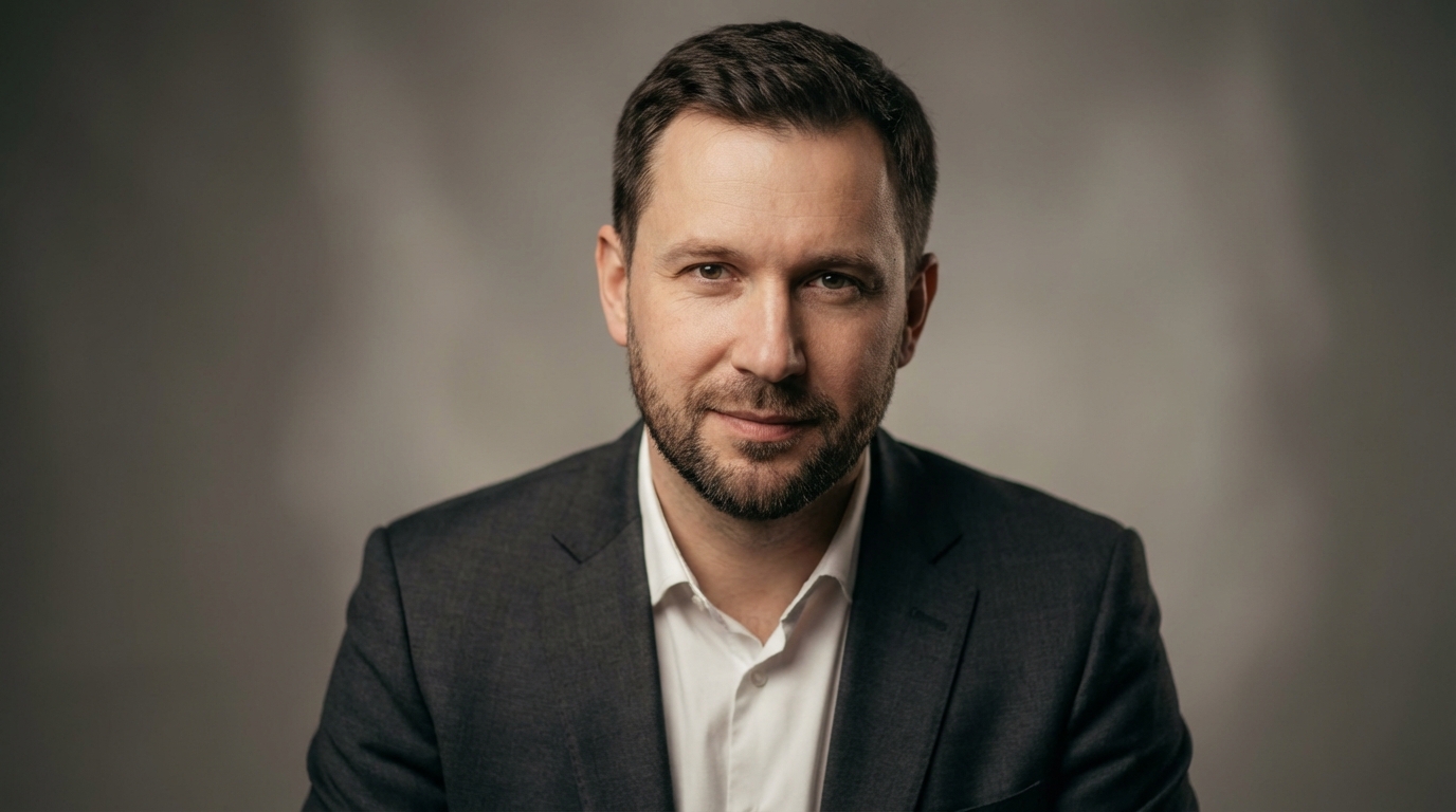 Дмитрий Кузнецов — портрет автора в студийном освещении с фокусом на профессиональный вид