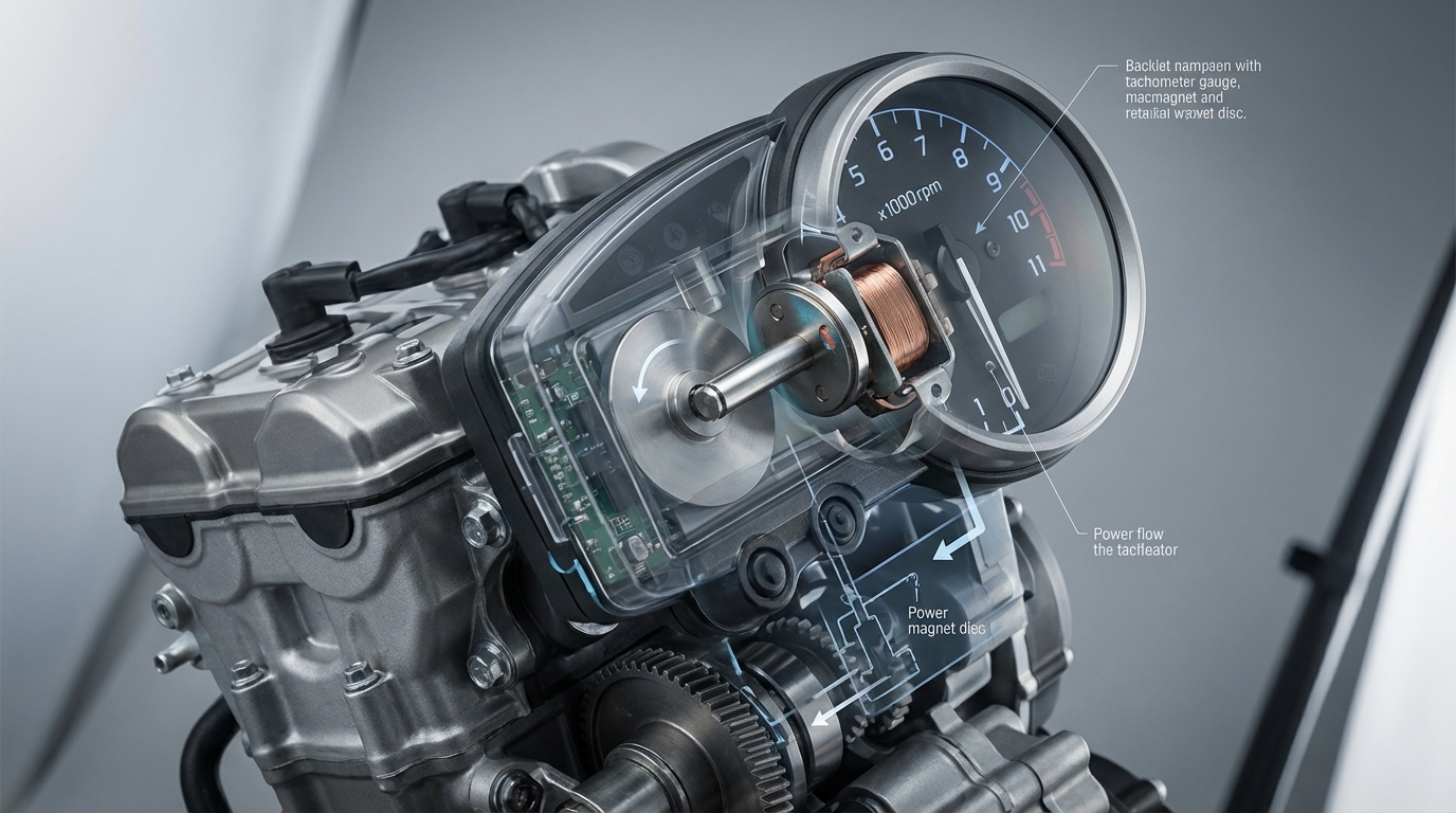 Схема работы тахометра в мотоцикле