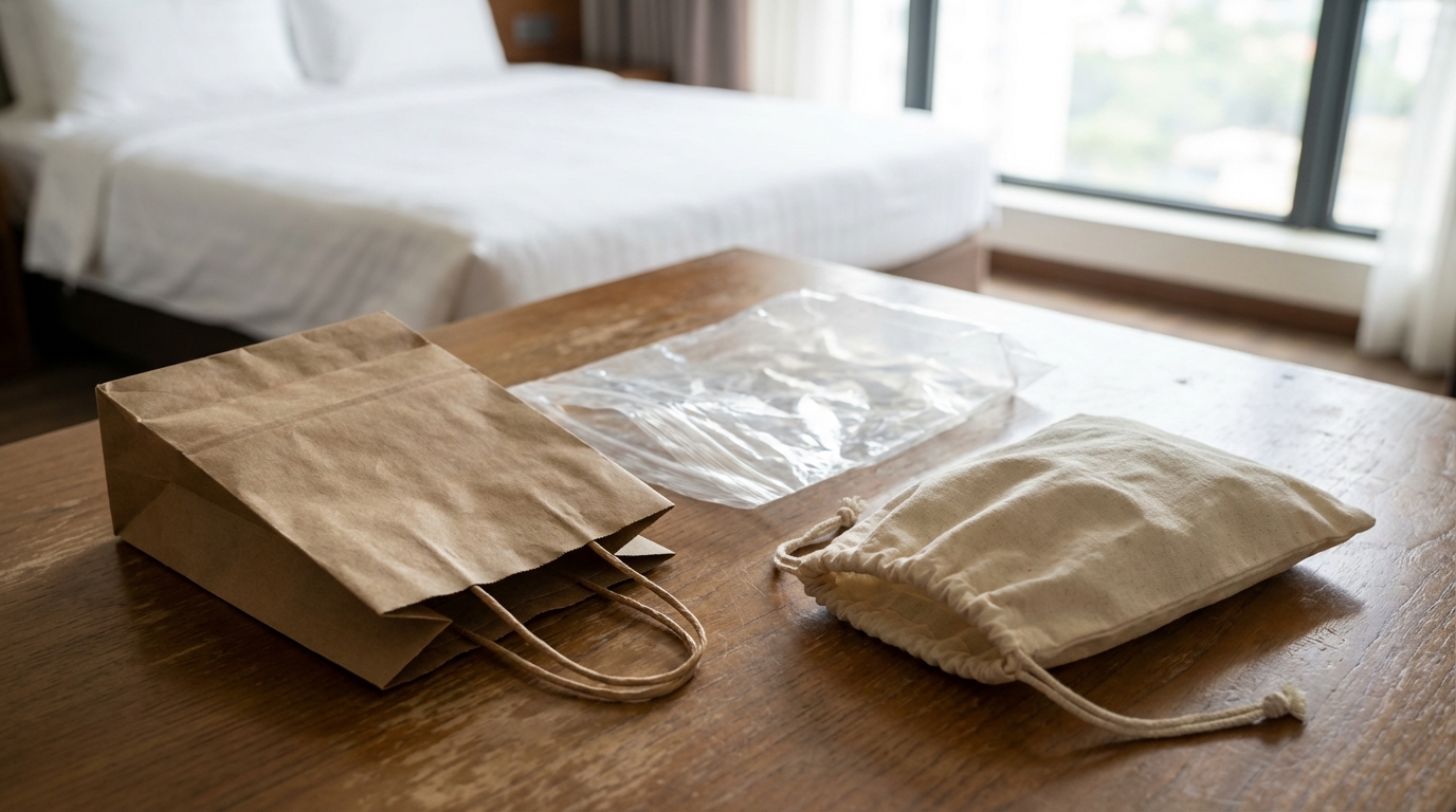 Сравнение материалов для упаковки забытых вещей в отеле