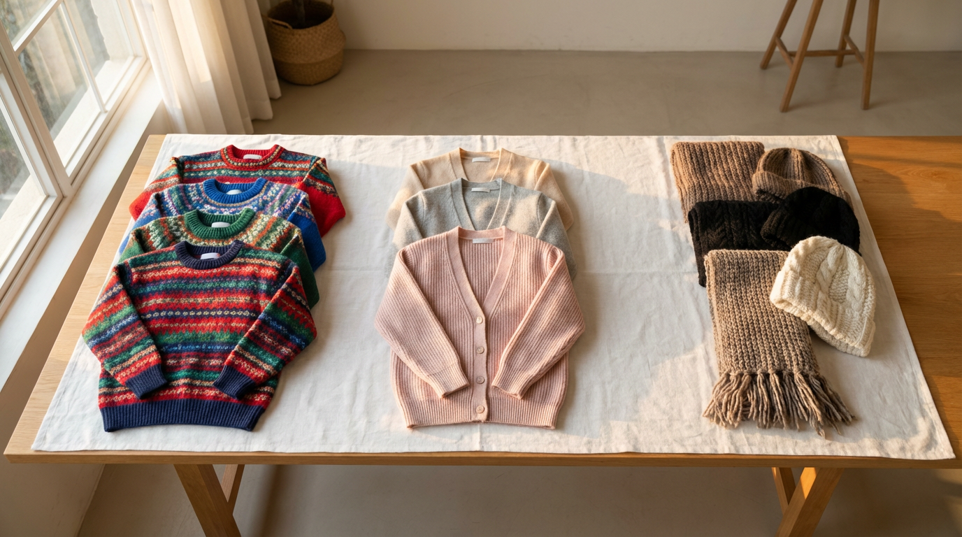 Сравнение ассортимента альтернативных поставщиков вязаной одежды