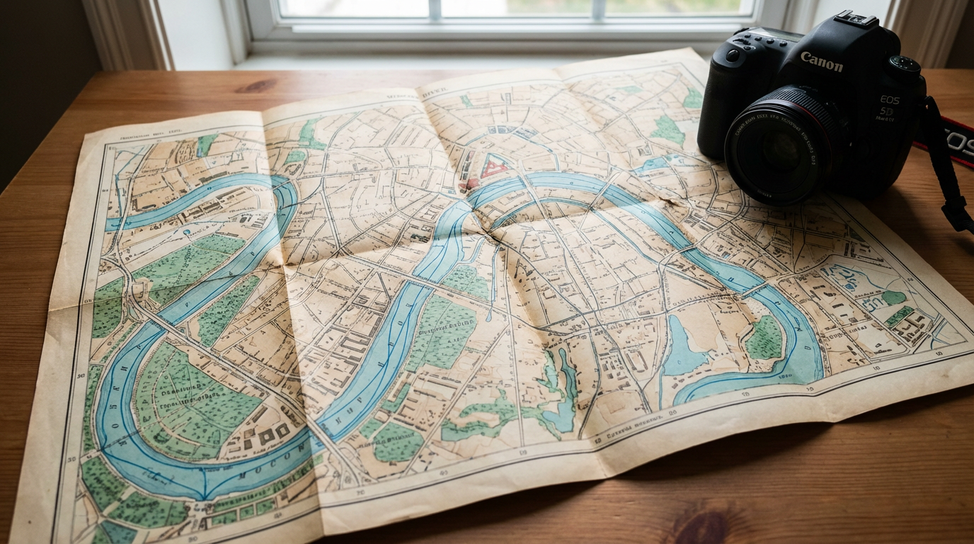 Карта маршрутов водных экскурсий по Москве-реке