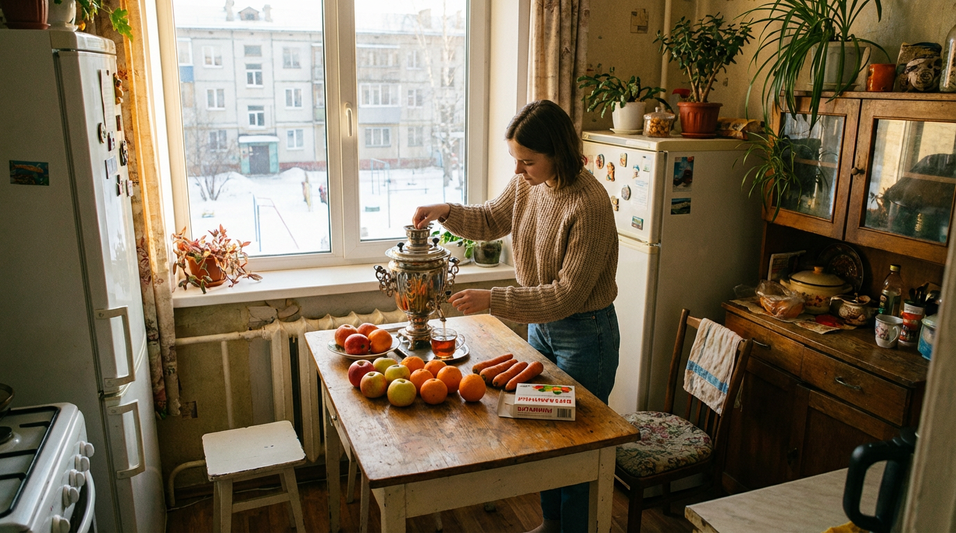 Иллюстрация витаминов в повседневной жизни россиян