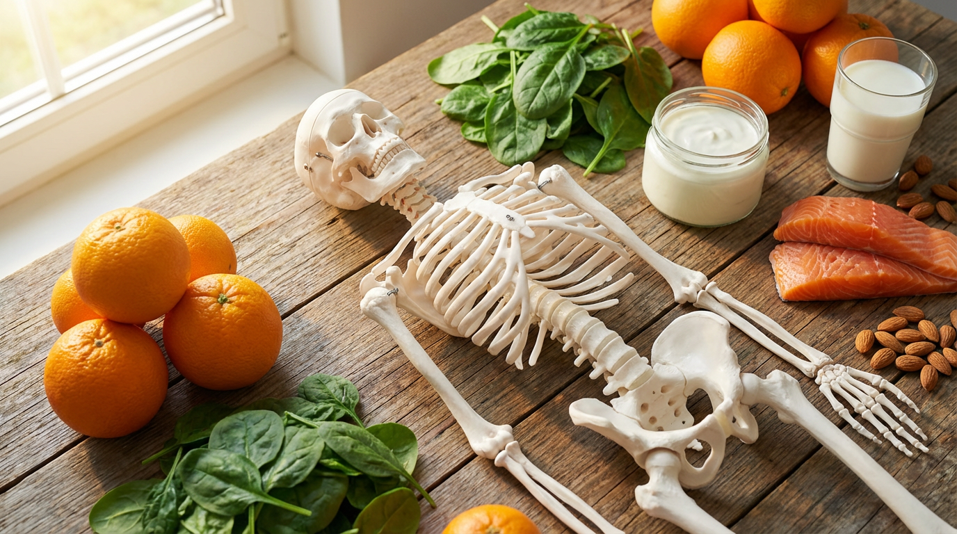 Иллюстрация витаминов для укрепления костей и суставов