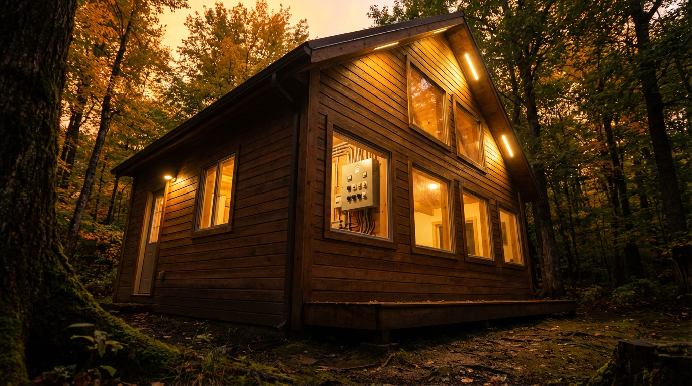 Система освещения дачи с тиристорным управлением