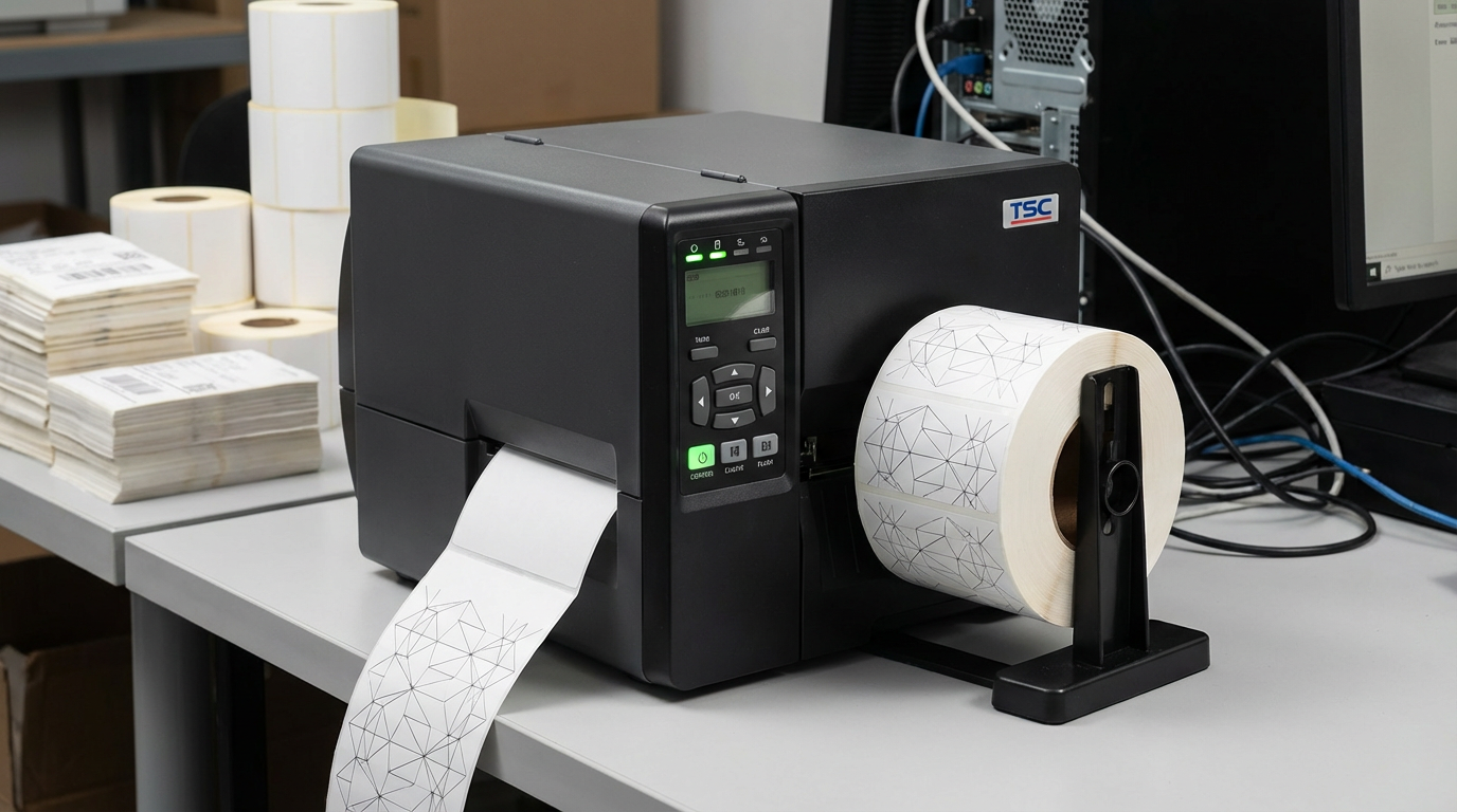 Процесс печати этикеток на принтере TSC TE200