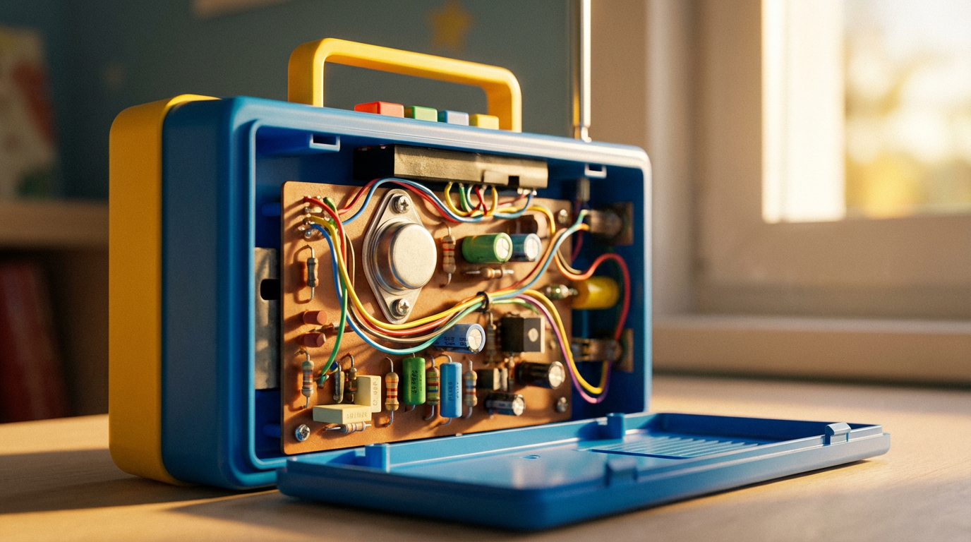 Детский гаджет с транзистором внутри